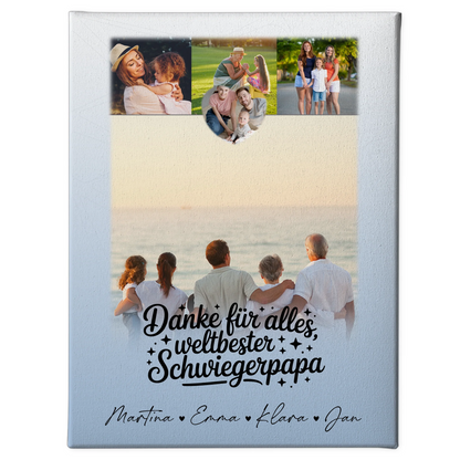 Leinwand Bild mit 4 Fotos und 1 Kleines Herz Foto für Beste Nichte danke für alles 1