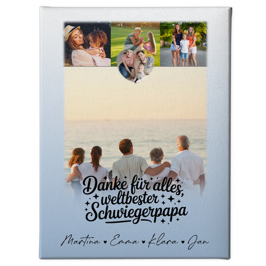 Leinwand Bild mit 4 Fotos und 1 Kleines Herz Foto für Beste Nichte danke für alles 1