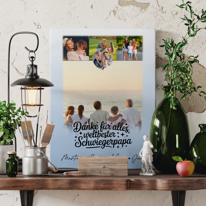 Leinwand Bild mit 4 Fotos und 1 Kleines Herz Foto für Beste Nichte danke für alles 3