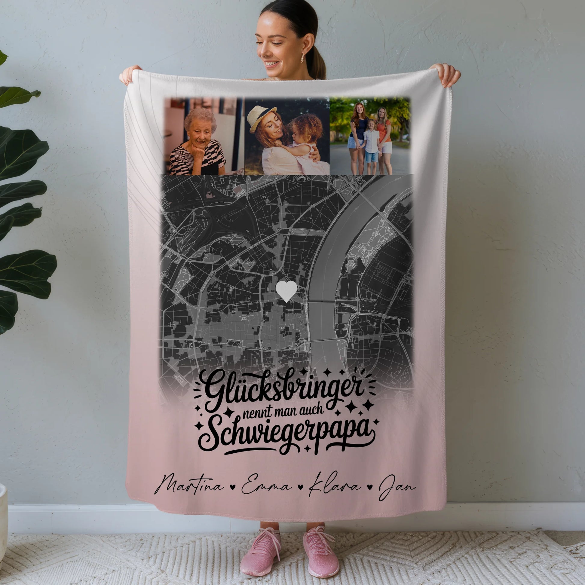 Kuscheldecke Mit Namen Und Motiv 4 Fotos Und Karte Glücksbringer Bruder 1