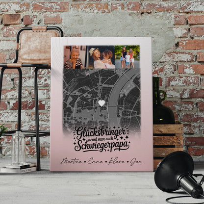 Personalisierte Fotocollage Großes Bild aus Vielen Kleinen mit 4 Fotos und Karte Glücksbringer Bruder 4