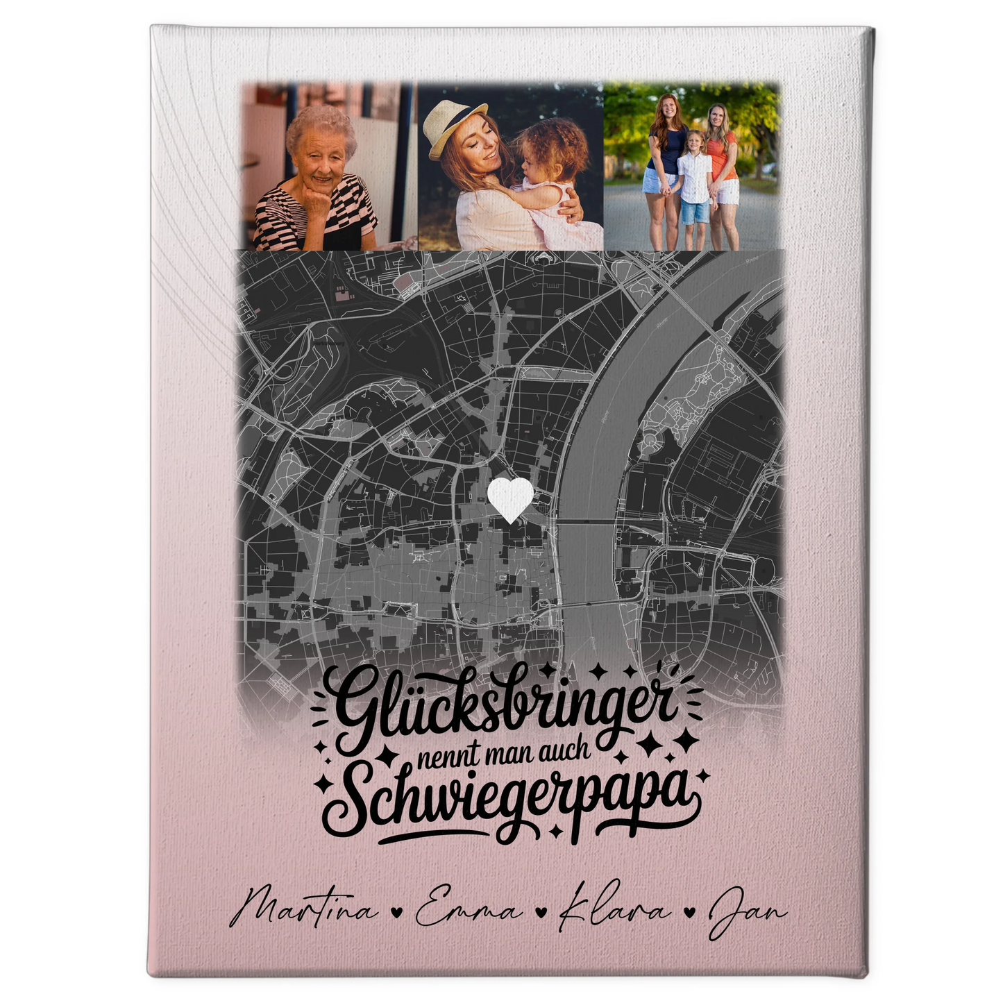 Personalisierte Fotocollage Großes Bild aus Vielen Kleinen mit 4 Fotos und Karte Glücksbringer Bruder 1