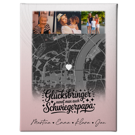 Personalisierte Fotocollage Großes Bild aus Vielen Kleinen mit 4 Fotos und Karte Glücksbringer Bruder 1