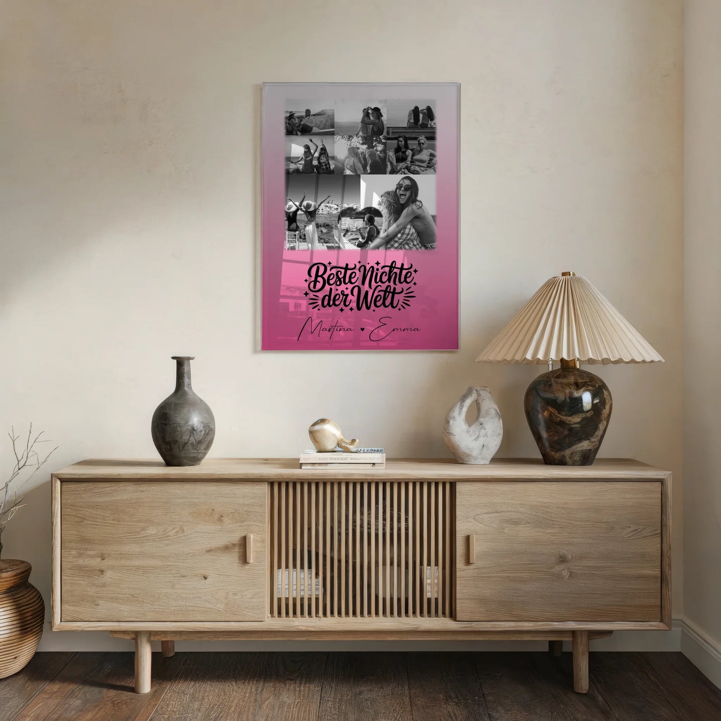 Personalisierte Geschenke mit Foto Mit Acrylglas 8 Fotos und Herz Foto für die beste Nichte der Welt