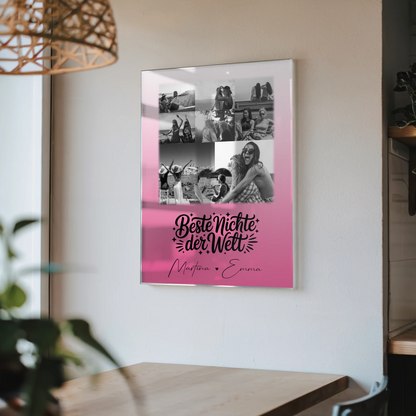 Personalisierte Geschenke mit Foto Mit Acrylglas 8 Fotos und Herz Foto für die beste Nichte der Welt