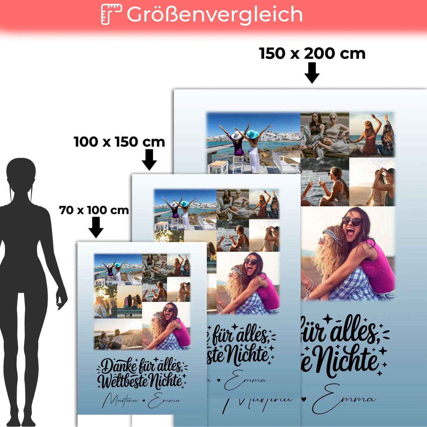 Personalisierte Decke Mit Namen mit 9 Fotos für die Beste Nichte Danke Für Alles 5