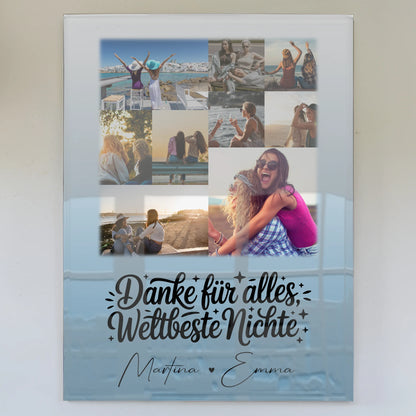 Acrylglas Mit Foto 9 Fotos Beste Nichte Danke Für Alles personalisiertes Geschenk