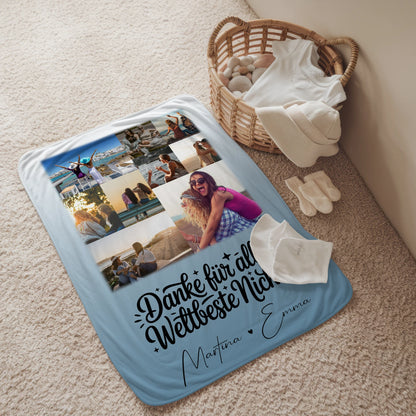 Personalisierte Decke Mit Namen mit 9 Fotos für die Beste Nichte Danke Für Alles 2