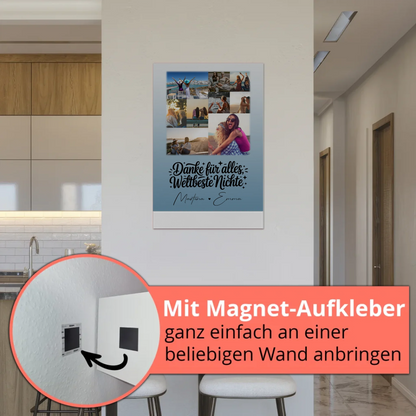 Fotoboard Poster Magnetisch mit 9 Fotos Beste Nichte Danke für Alles 5