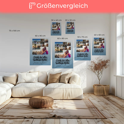 Leinwand Personalisiert mit 9 Fotos für die Beste Nichte Danke für Alles 6