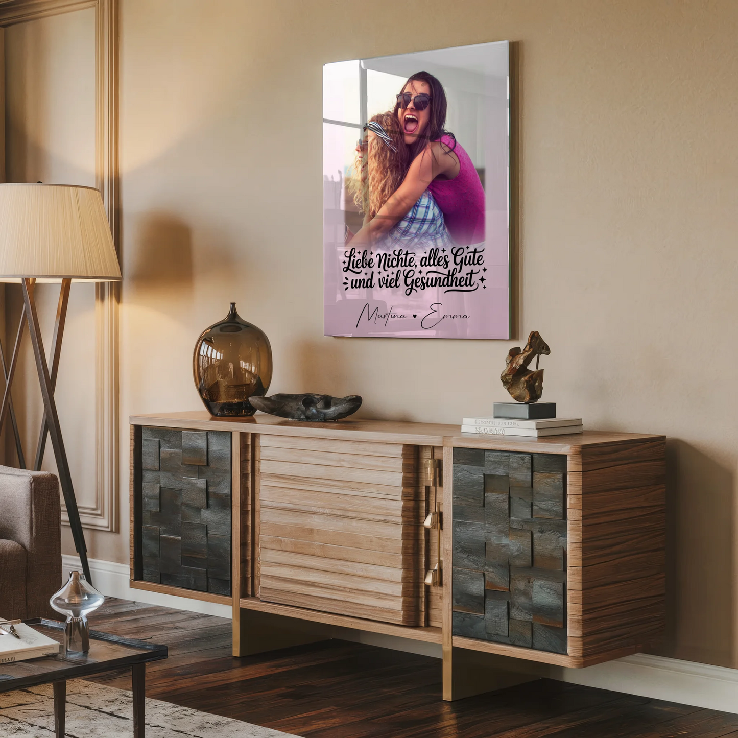 Personalisierte Foto Acrylglas Collage mit 1 Foto für Alles Liebe Gesundheit Nichte Geschenk