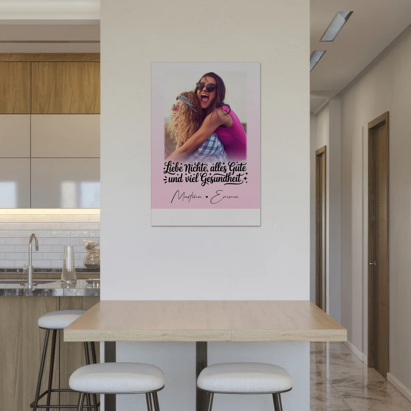 Personalisierter Magnet Poster mit 1 Foto Alles Liebe Gesundheit Nichte Geschenk