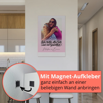 Personalisierter Magnet Poster mit 1 Foto Alles Liebe Gesundheit Nichte Geschenk