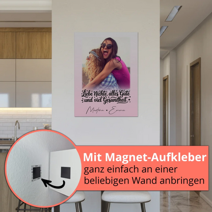 Personalisierter Magnet Poster mit 1 Foto Alles Liebe Gesundheit Nichte Geschenk