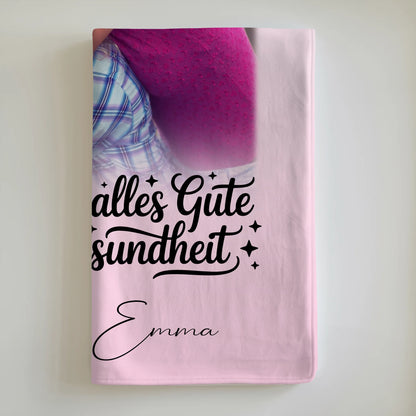 Decke Mit Namen mit 1 Foto Alles Liebe Gesundheit Nichte personalisiertes Geschenk 6