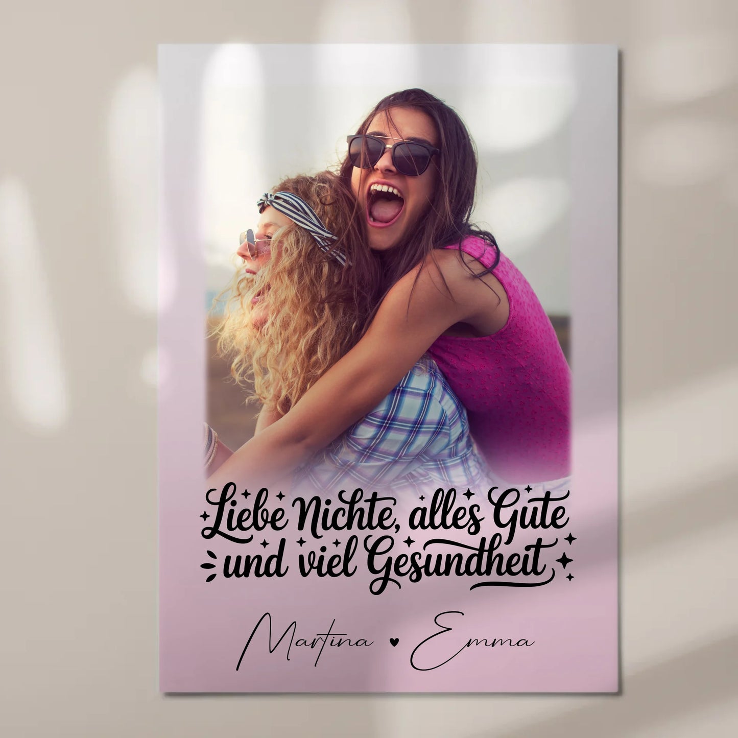 Personalisierter Magnet Poster mit 1 Foto Alles Liebe Gesundheit Nichte Geschenk 7