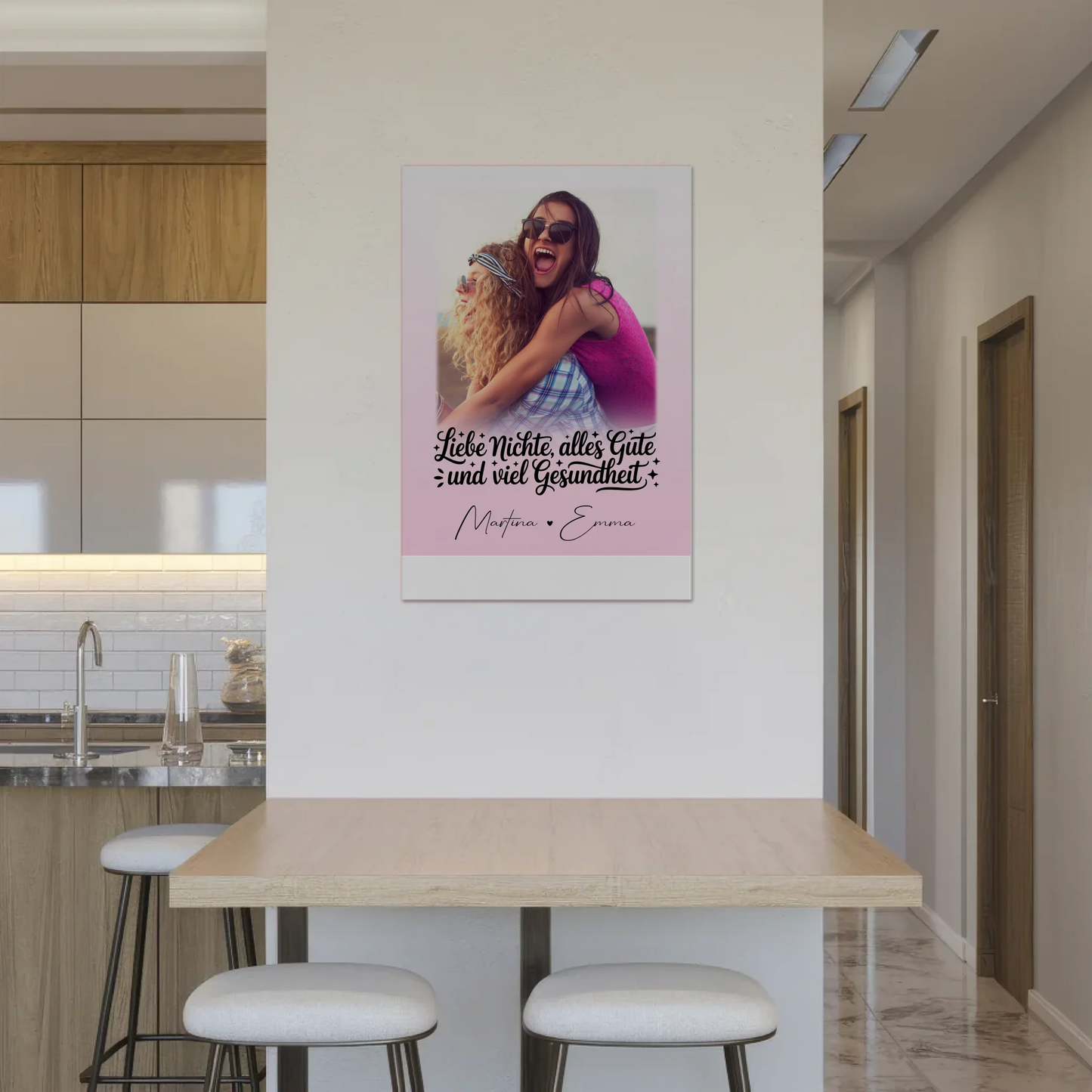 Personalisierter Magnet Poster mit 1 Foto Alles Liebe Gesundheit Nichte Geschenk