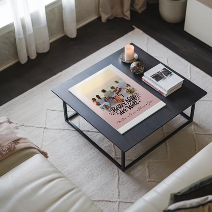 Personalisierte Fotoboard Magnet Wandbild mit 1 Foto und 3 Herz Fotos für den besten Neffen der Welt 3