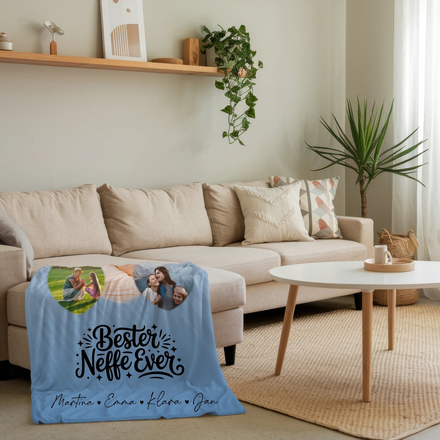 Personalisierte Kuscheldecke Mit Namen 3 Herz Fotos Bester Neffe Ever Geschenk 4