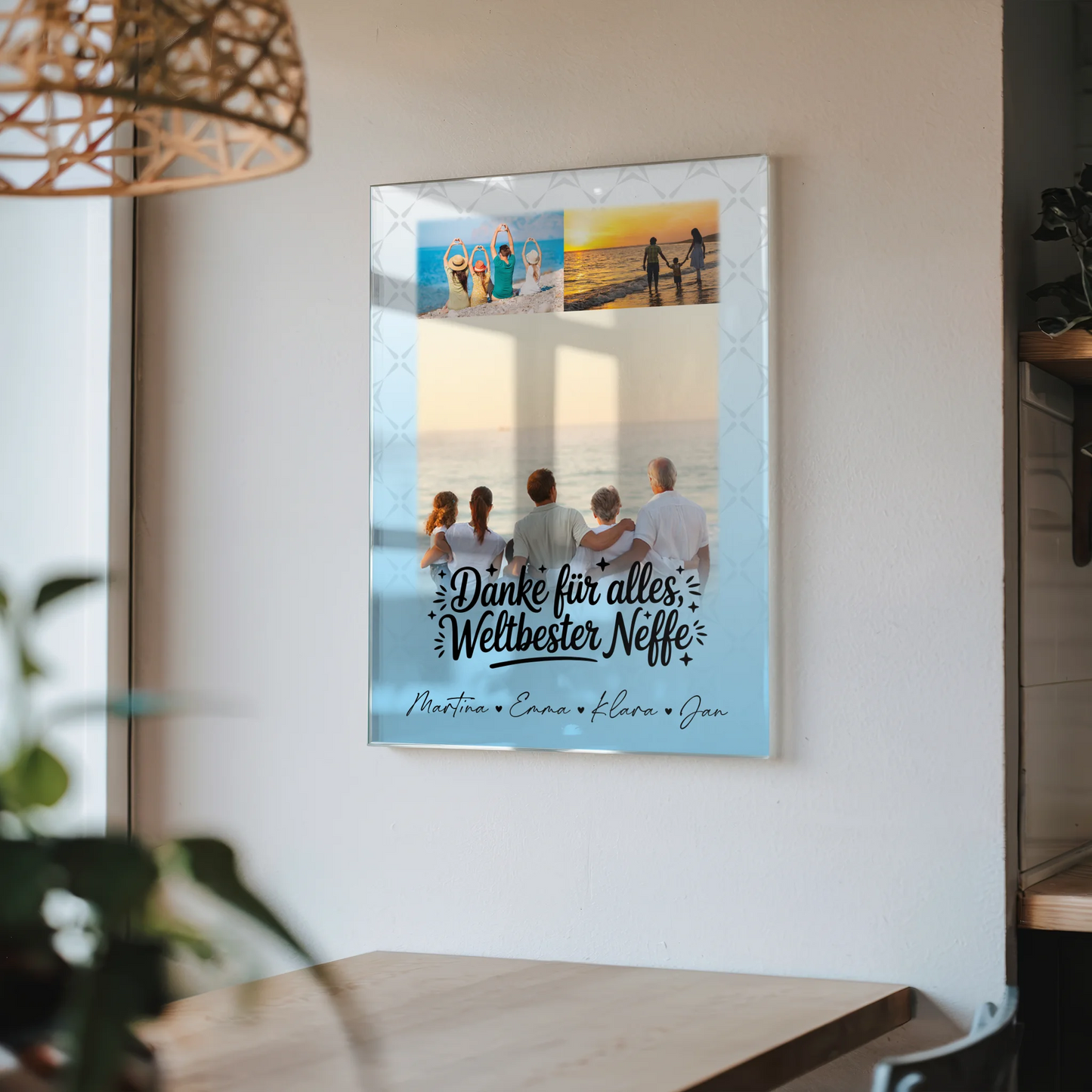 Acrylglas Mit Foto 3 Fotos Beste Nichte Danke Für Alles personalisiertes Geschenk