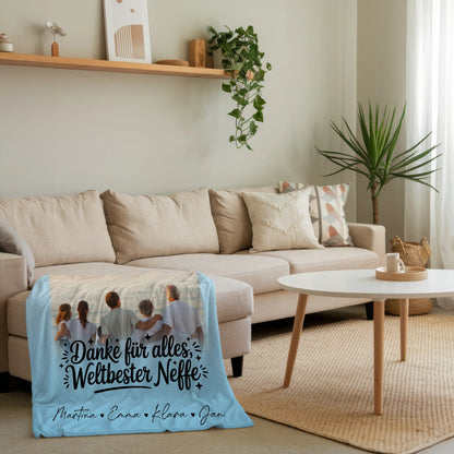Personalisierte Kuscheldecke Mit Namen 3 Fotos Beste Nichte Danke Für Alles 4