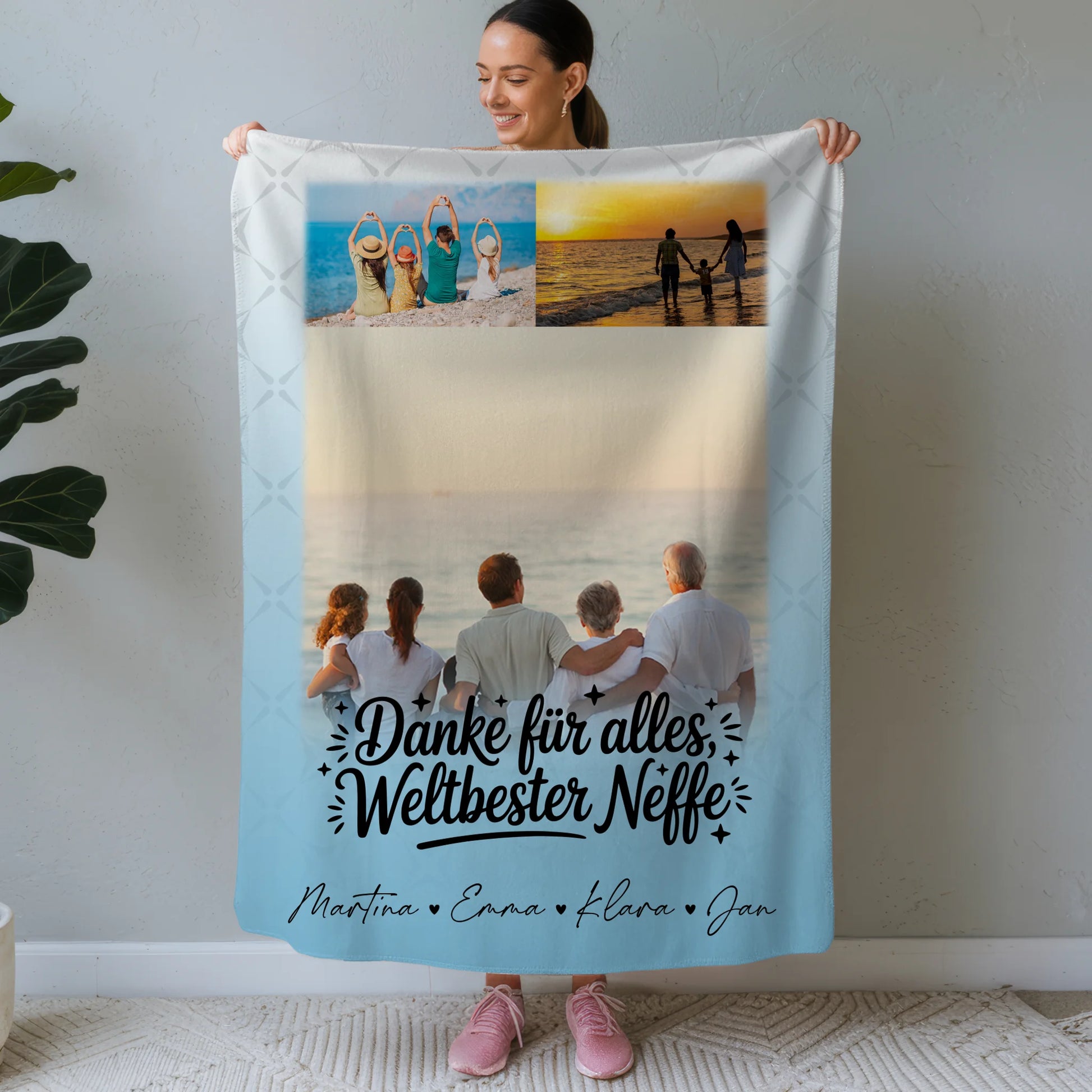Personalisierte Kuscheldecke Mit Namen 3 Fotos Beste Nichte Danke Für Alles 1