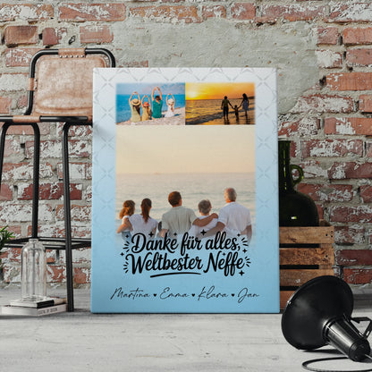 Wandbild Fotocollage mit 3 Fotos Beste Nichte Danke für alles 4