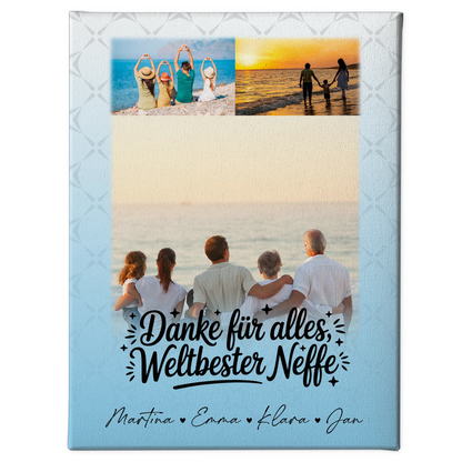 Wandbild Fotocollage mit 3 Fotos Beste Nichte Danke für alles 1