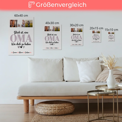 Oma Plakat Fotocollage Oma Glück Ist eine Oma Wie Dich Zu Haben personalisiertes Geschenk Poster