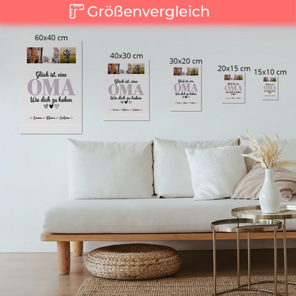 Oma Plakat Fotocollage Oma Glück Ist eine Oma Wie Dich Zu Haben personalisiertes Geschenk Poster
