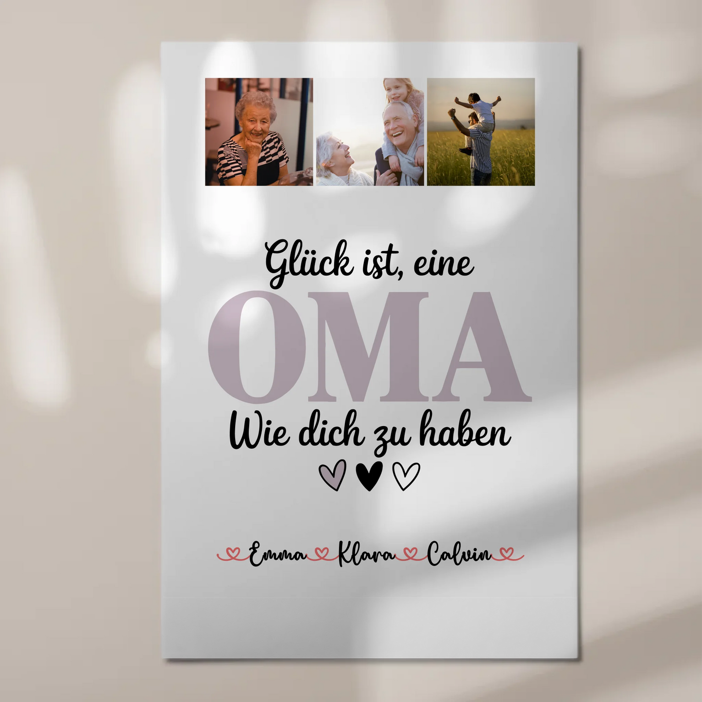 Oma Plakat Fotocollage Oma Glück Ist eine Oma Wie Dich Zu Haben personalisiertes Geschenk Poster