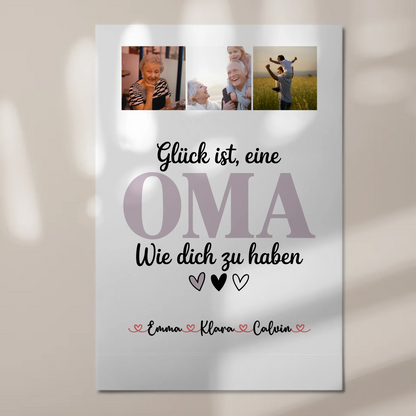 Oma Plakat Fotocollage Oma Glück Ist eine Oma Wie Dich Zu Haben personalisiertes Geschenk Poster