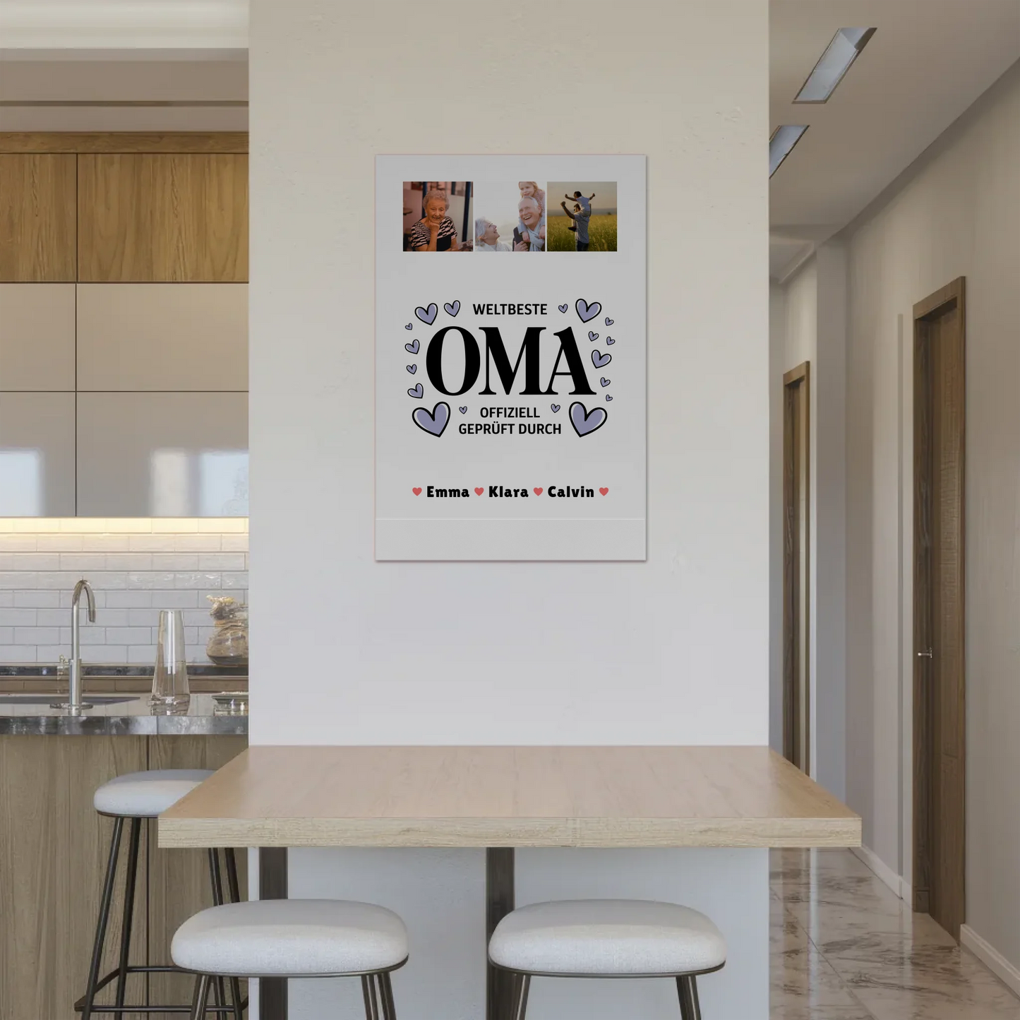 Oma Plakat Oma Fotocollage Weltbeste Oma Offiziell Geprüft Durch personalisiert
