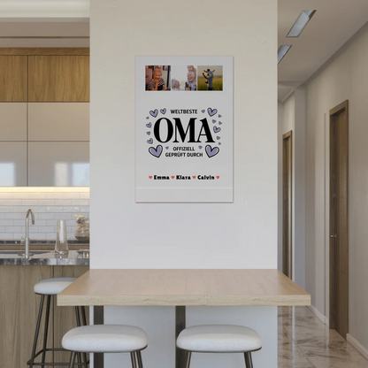 Oma Plakat Oma Fotocollage Weltbeste Oma Offiziell Geprüft Durch personalisiert