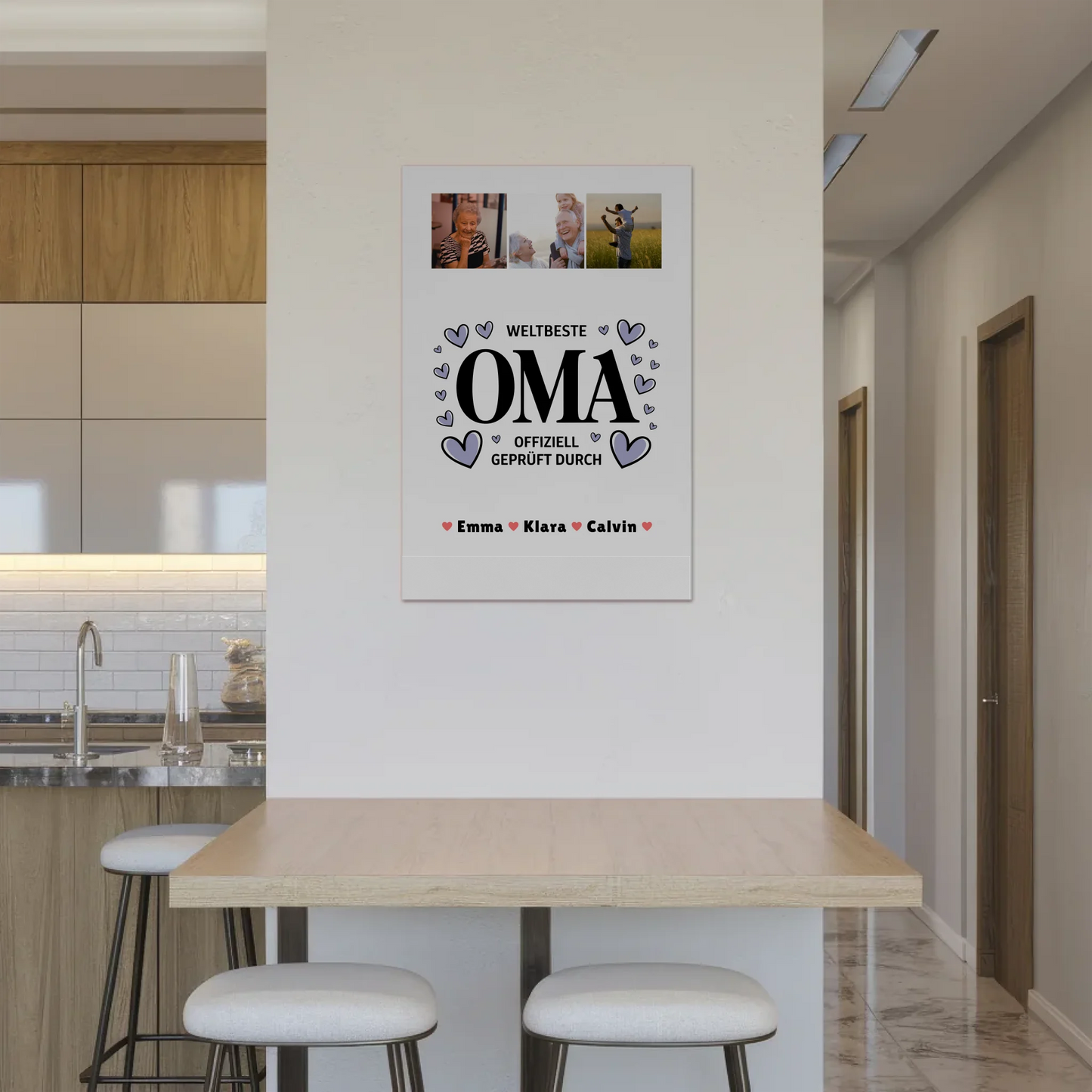 Oma Plakat Oma Fotocollage Weltbeste Oma Offiziell Geprüft Durch personalisiert