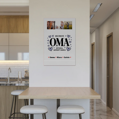 Oma Plakat Oma Fotocollage Weltbeste Oma Offiziell Geprüft Durch personalisiert