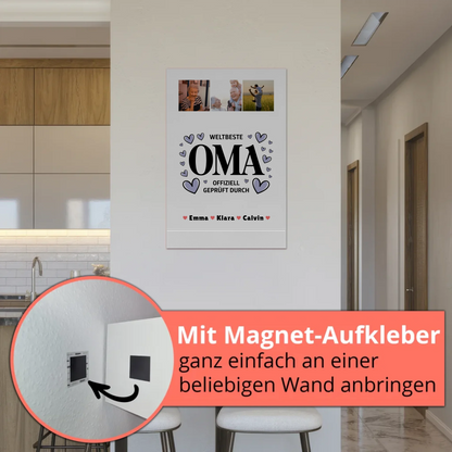 Oma Plakat Oma Fotocollage Weltbeste Oma Offiziell Geprüft Durch personalisiert