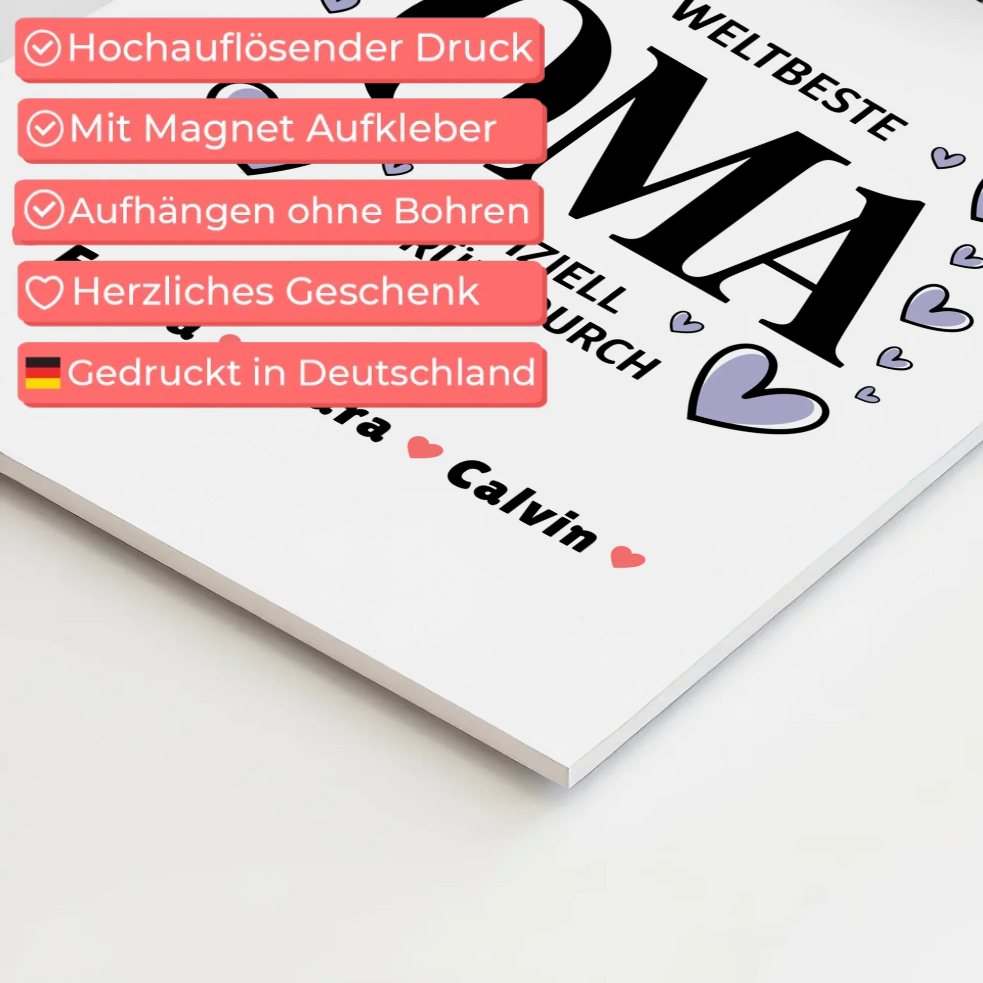 Oma Plakat Weltbeste Oma Offiziell Geprüft Durch Oma Fotocollage Geschenk 4