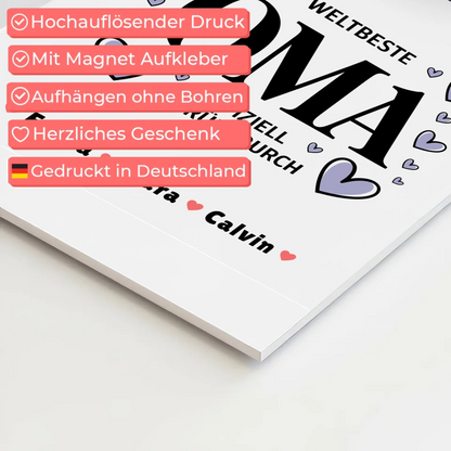 Oma Plakat Weltbeste Oma Offiziell Geprüft Durch Oma Fotocollage Geschenk 4