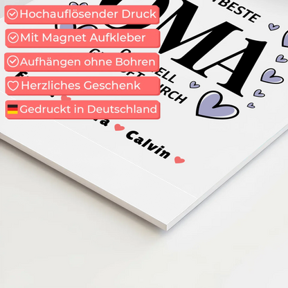 Oma Plakat Oma Fotocollage Weltbeste Oma Offiziell Geprüft Durch personalisiert