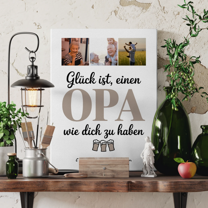 Leinwand Personalisiert Opa Fotocollage Glück Ist einen Opa Wie Dich Zu Haben 3