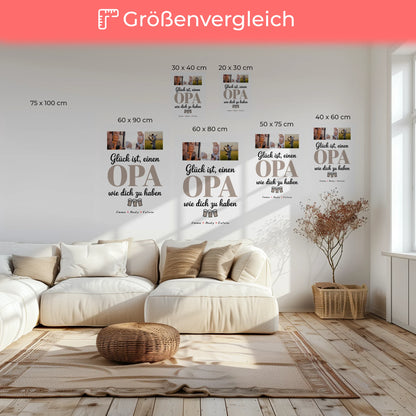 Leinwand Personalisiert Opa Fotocollage Glück Ist einen Opa Wie Dich Zu Haben 6