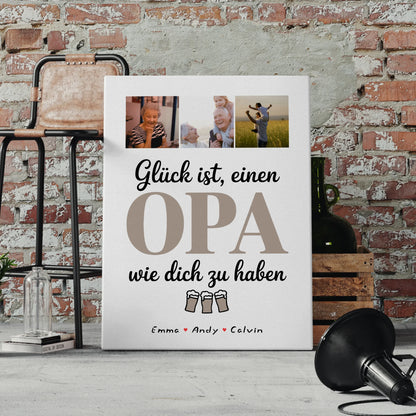 Leinwand Personalisiert Opa Fotocollage Glück Ist einen Opa Wie Dich Zu Haben 4
