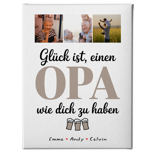 Leinwand Personalisiert Opa Fotocollage Glück Ist einen Opa Wie Dich Zu Haben 1