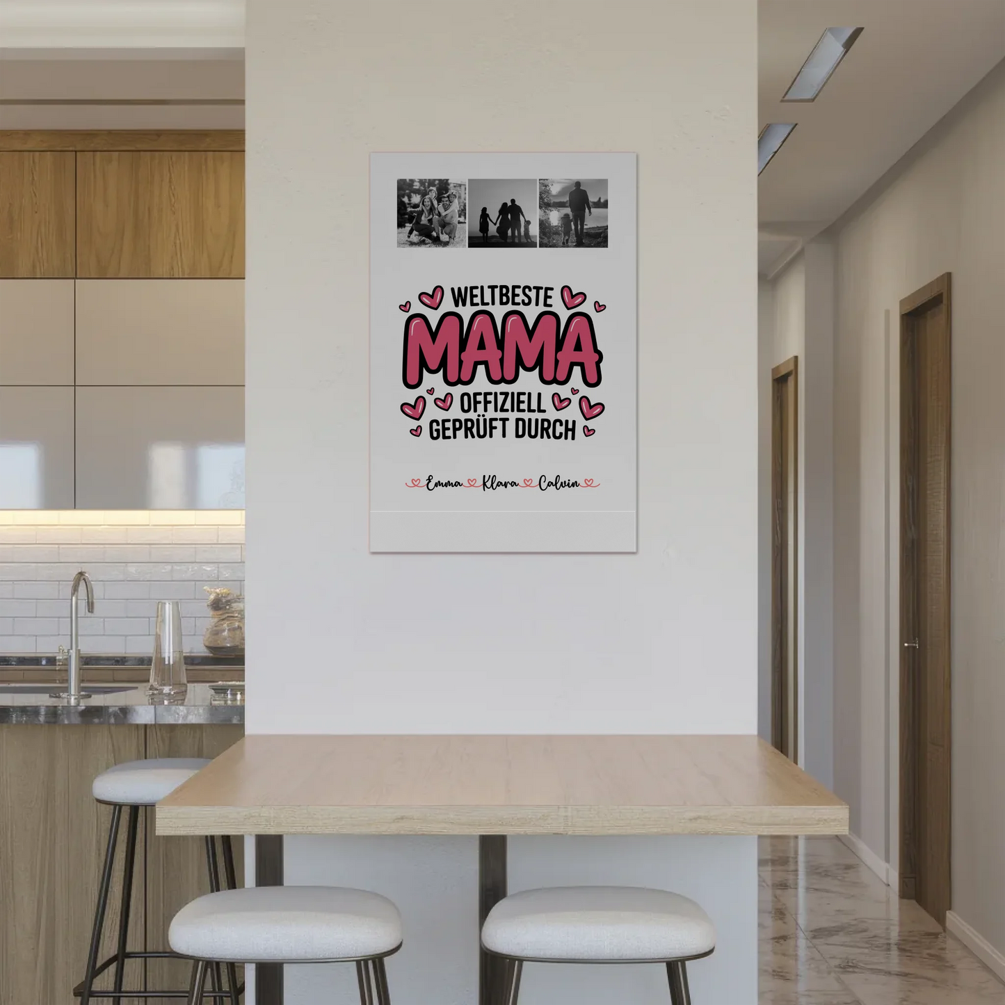 Mama Plakat Fotocollage für Mama Weltbeste Mama Offiziell Geprüft Durch
