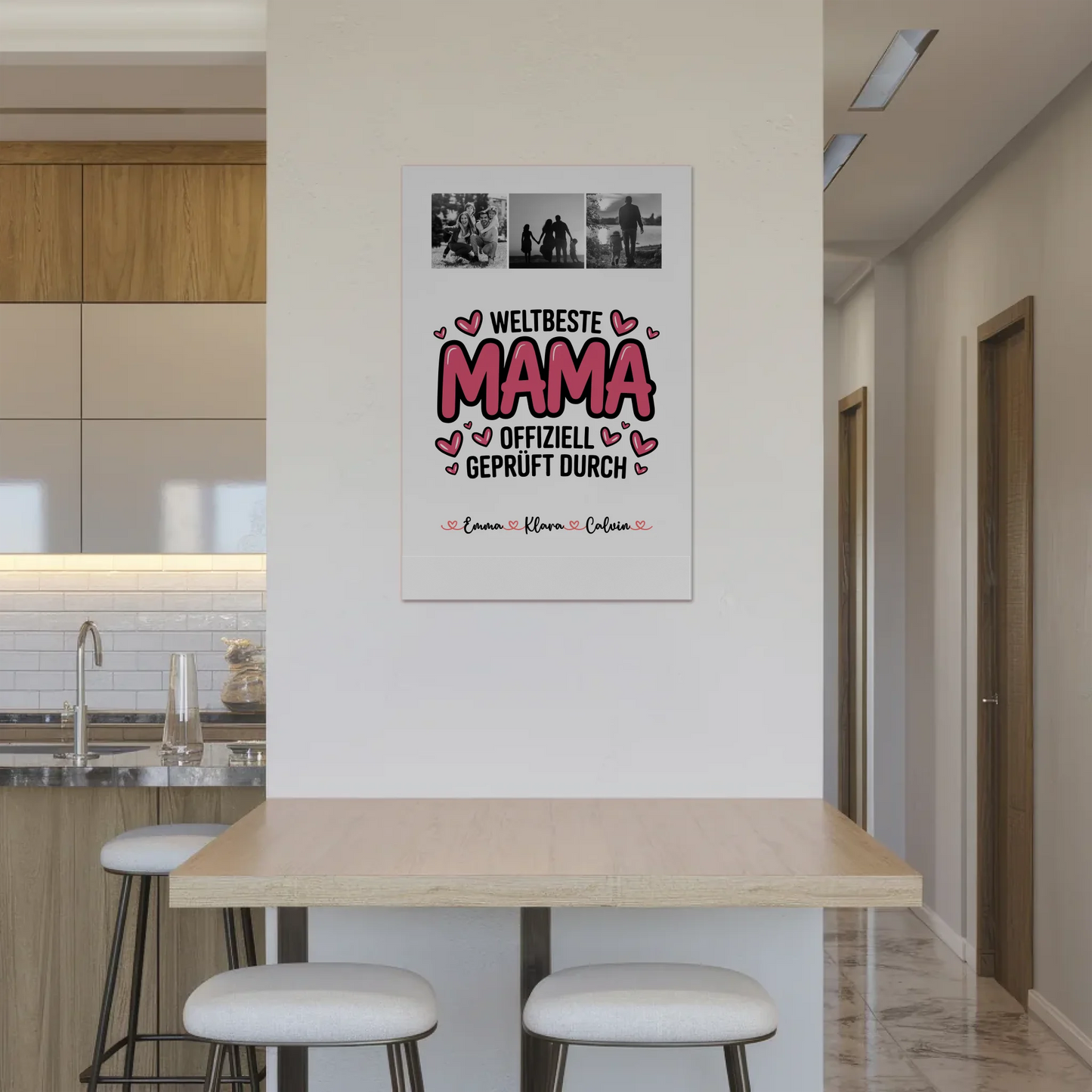Mama Plakat Fotocollage für Mama Weltbeste Mama Offiziell Geprüft Durch