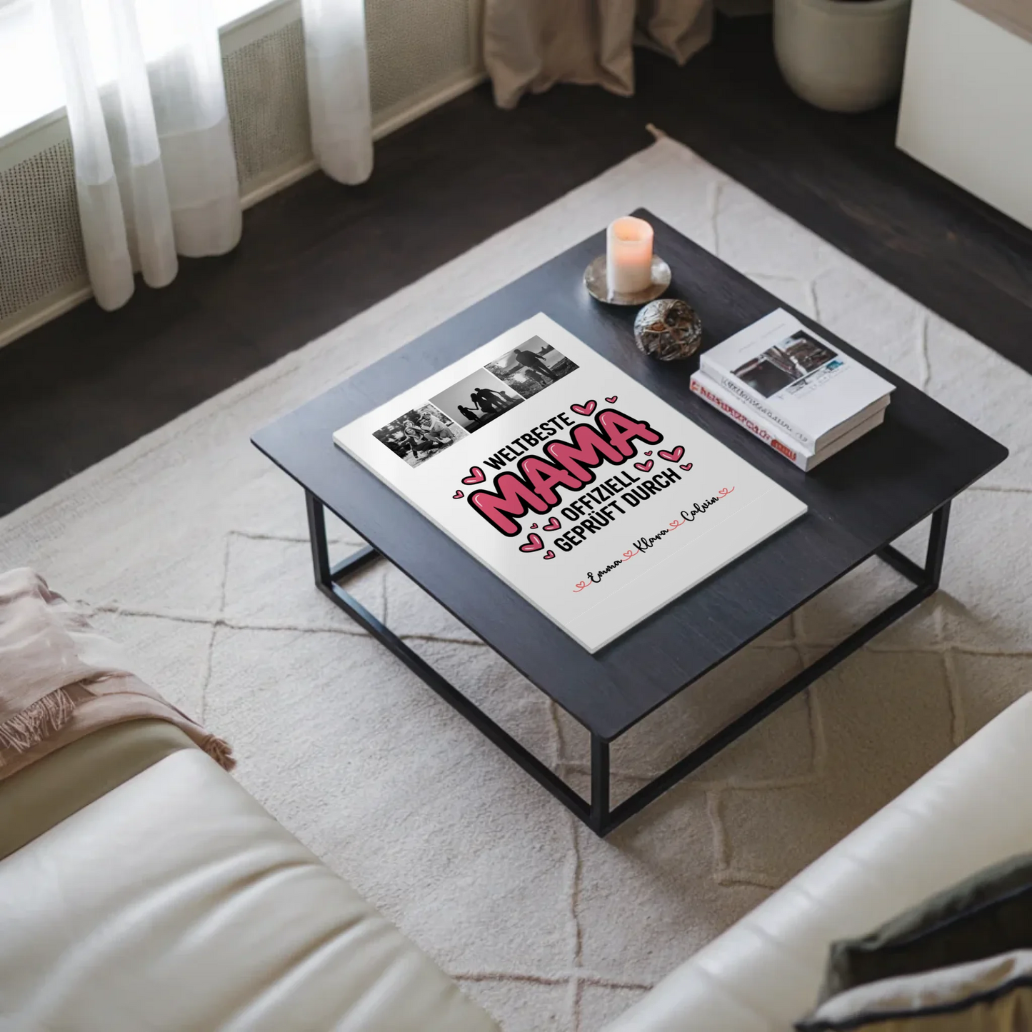 Mama Plakat Fotocollage für Mama Weltbeste Mama Offiziell Geprüft Durch