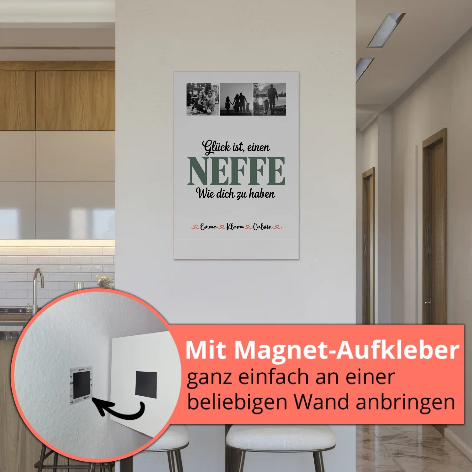 Magnetposter Fotoboard Geschenk Fotocollage Neffe - Glück Ist Einen Neffe Wie Dich Zu Haben 5