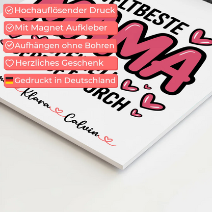 Mama Plakat Fotocollage für Mama Weltbeste Mama Offiziell Geprüft Durch