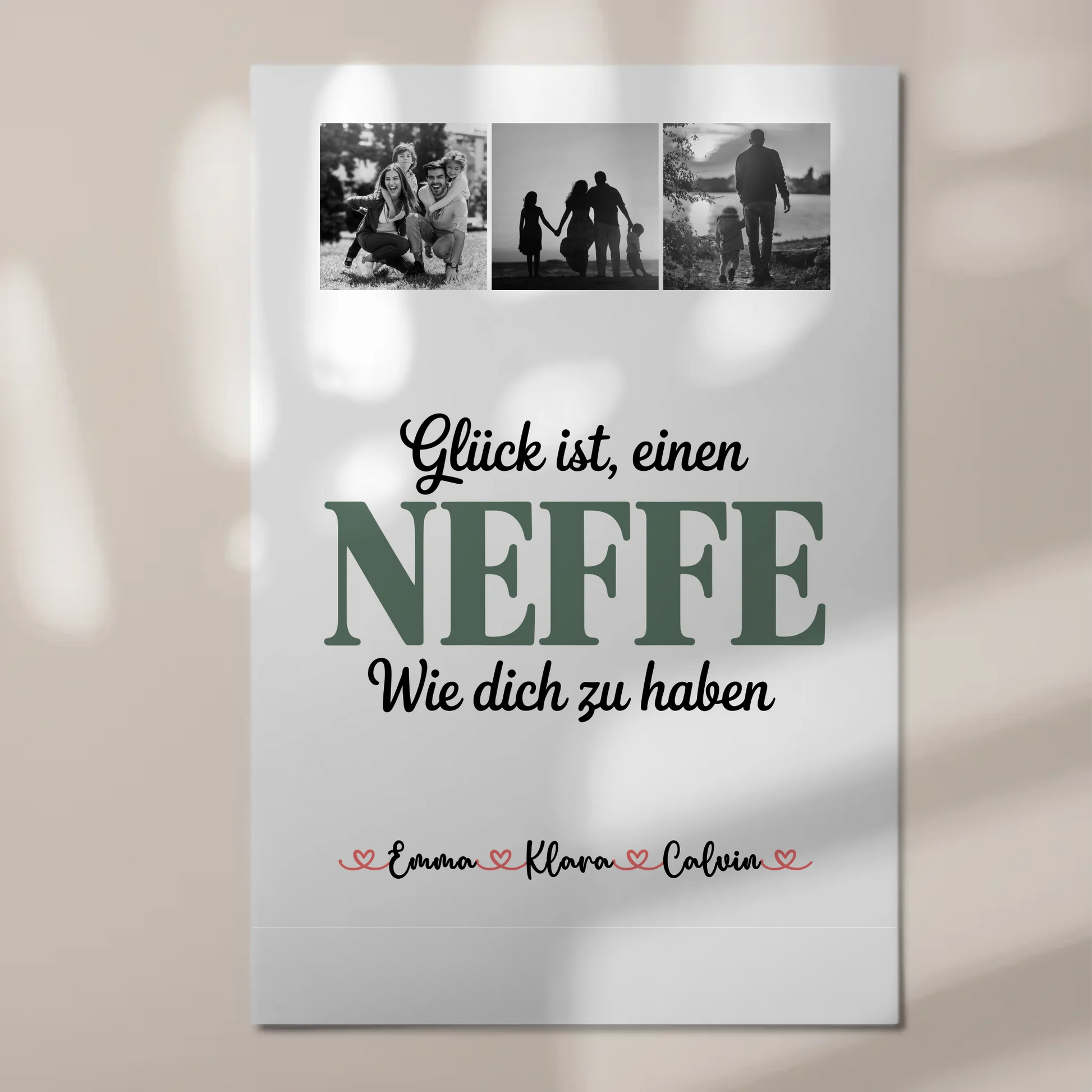 Magnetposter Fotoboard Geschenk Fotocollage Neffe - Glück Ist Einen Neffe Wie Dich Zu Haben 1